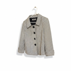 Tahari Petite Black & White Check Swing Jacket