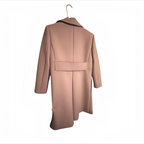 Recycle Me Fancy dusty pink Gucci wool peacoat, back view showing tailored silhouette and waist seam detail.