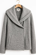 JACK by BB Dakota Heather Grey Asymmetrical Shawl-Collar Jacket — XS (Copy)