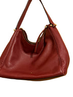Kate Spade New York Burgundy Pebbled Leather Hobo Shoulder Bag