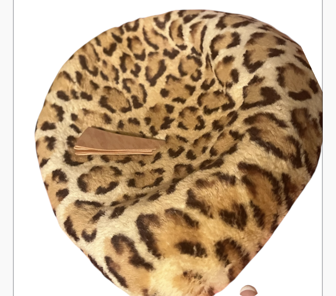 Leopard Print Fur Beret — Vintage Oppenheim Collins, Labeled