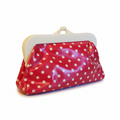 Vintage Eugenie Buchner Red Polka Dot Clutch | Made in Italy