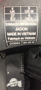 Dr. Martens Jadon Black Leather Platform Combat Boots – Size 6