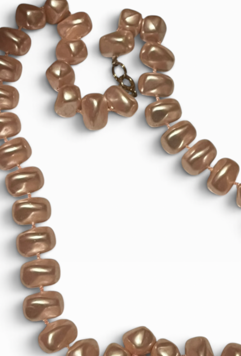 Rose Quartz Graduated Bead Necklace — Vintage Statement Piece