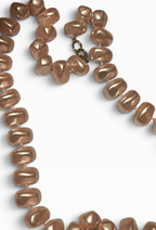 Rose Quartz Graduated Bead Necklace — Vintage Statement Piece