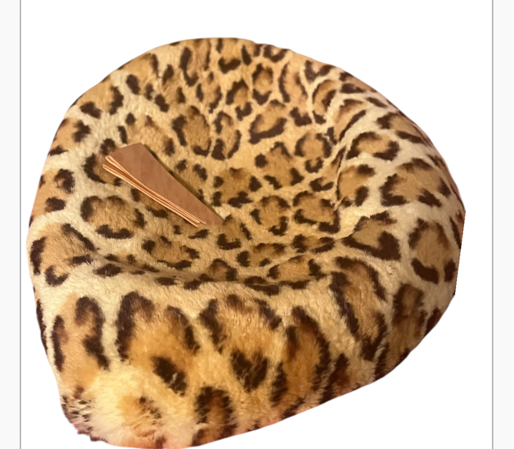 Leopard Print Fur Beret — Vintage Oppenheim Collins, Labeled