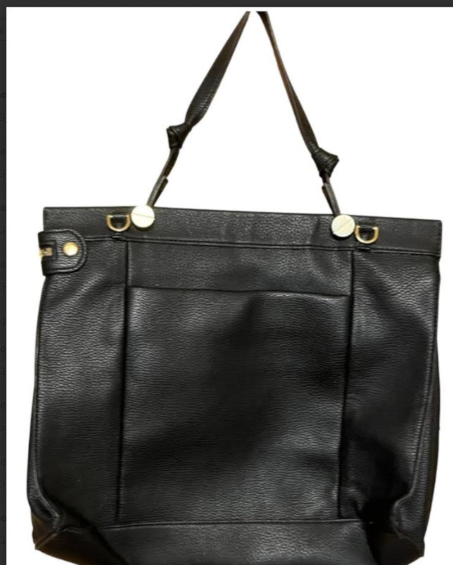 Foley + Corinna Black Leather Dione Satchel Bag