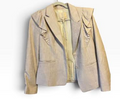 Rebecca Taylor Beige Ruffle-Shoulder Blazer