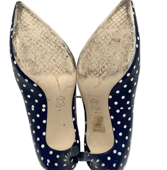 Tory Burch polka dot pumps leather soles condition