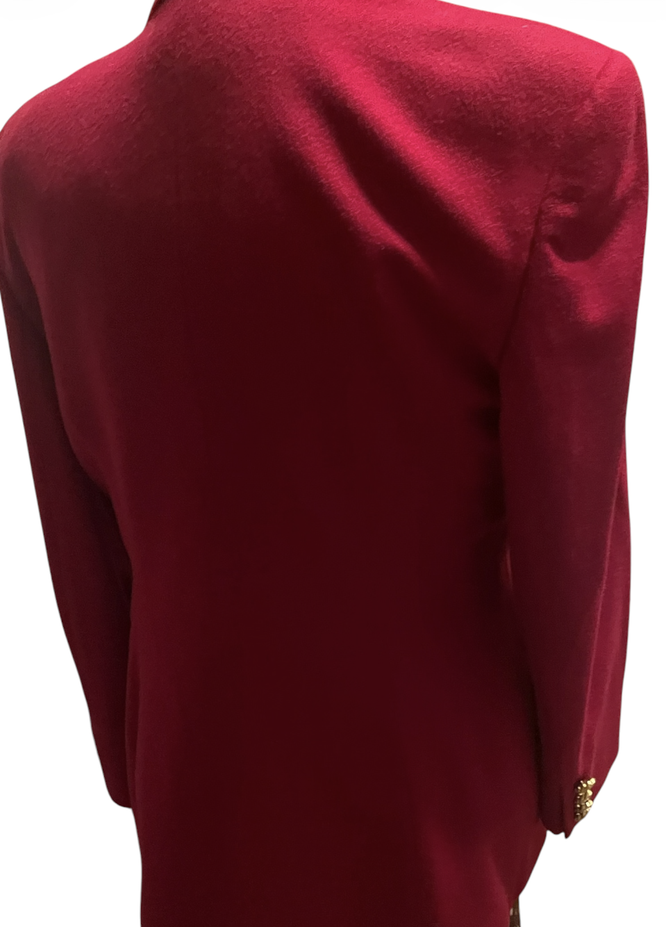 Valentino Miss V Red Wool Double-Breasted Blazer — Vintage, Size 46/12, Made in Italy