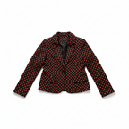 GRACE Vintage Black & Red Polka Dot Blazer — Size 12