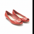 Cole Haan Nike Air Patent Leather Peep Toe Flats Coral Red Size 8B