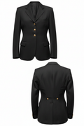 Equestrian vintage black blazer editorial product photo