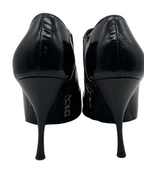 Prada black pointed-toe ankle booties rear view